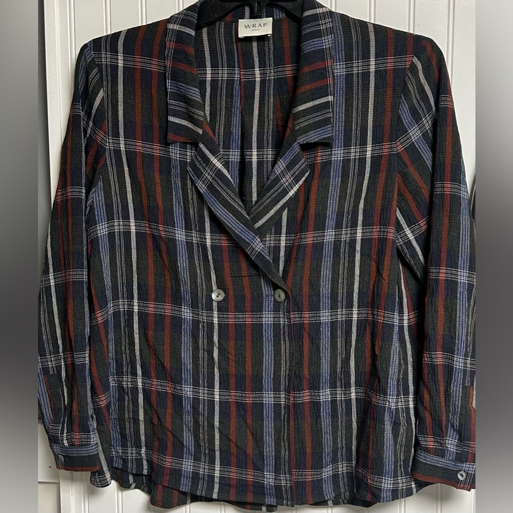 WRAP LONDON Top Jacket Wool Blend Sz 10 Lagenlook